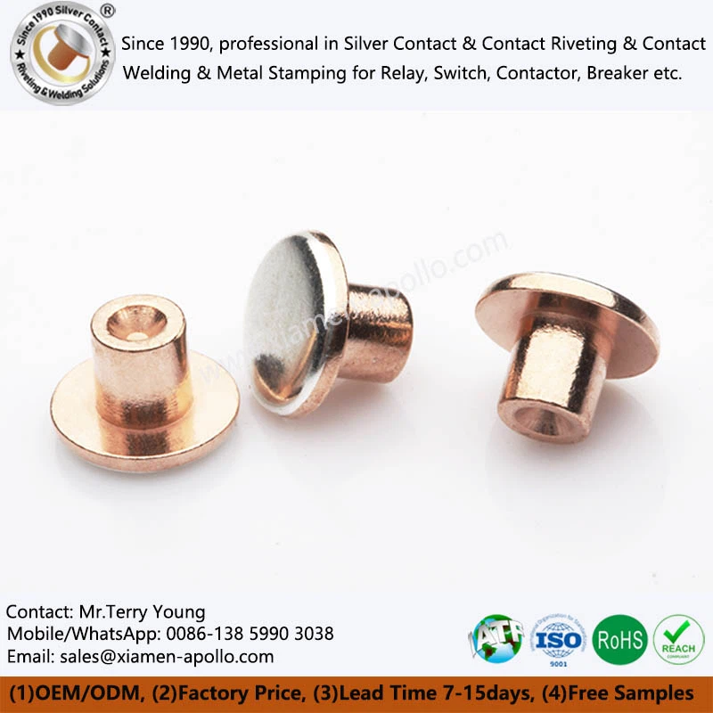 Биметалне сребрне композитне контактне заковице