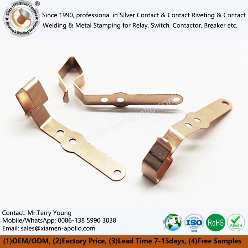 Бакарне жигосане компоненте за утичницу прекидача