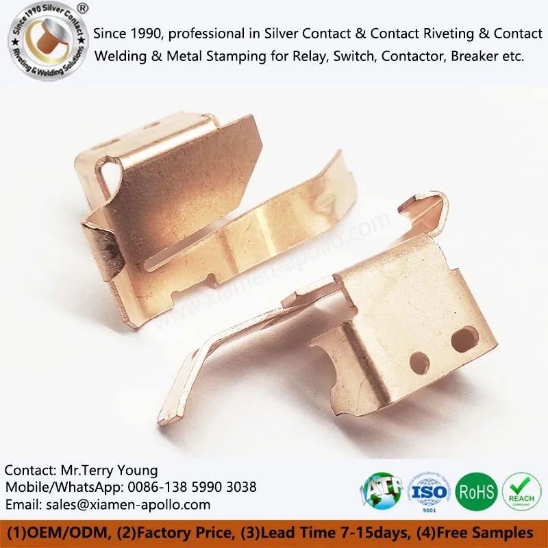 Контакти опруге за жигосање бакра за електрични прекидач