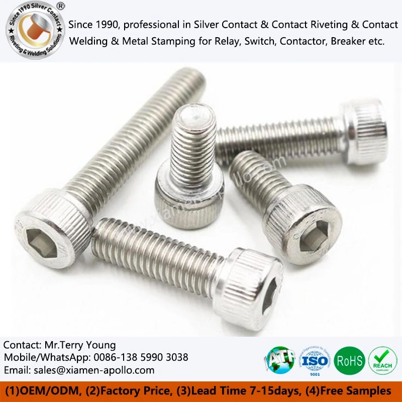 M6 Hexagon Socket Head Screw 304 Stainless Steel Knurling M6 Hexagon Socket Head Screw 304 Stainless Steel Knurling