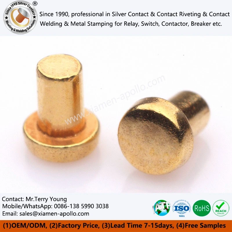 Gold Plated Contact Rivets