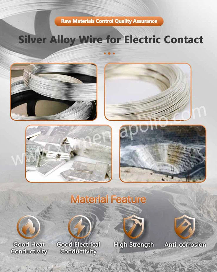 Silver Alloy Raw Material for Solid Ag Contact Silver Alloy Raw Material for Solid Ag Contact