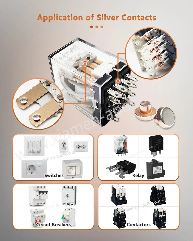 Application of silver contacts Application of silver contacts