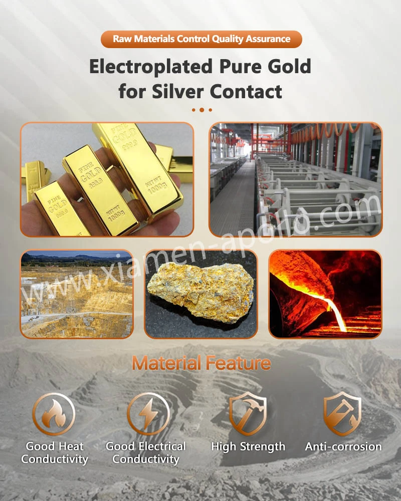 Electroplated Pure Gold for Gold Plated Copper Contacts Electroplated Pure Gold for Gold Plated Copper Contacts
