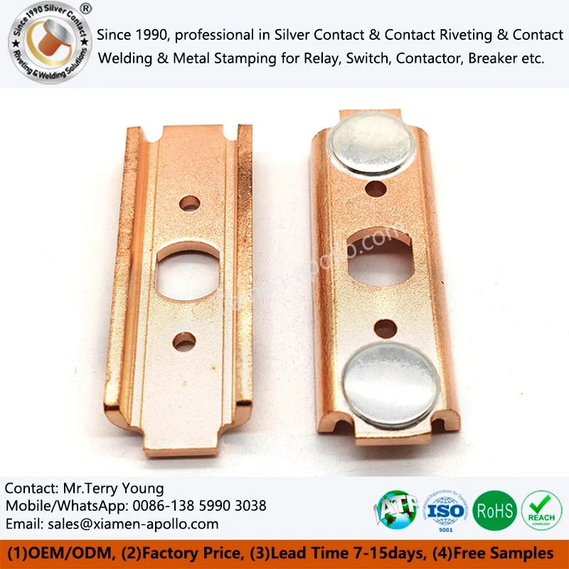 Silver Contact Brazing for Car Power Switch Silver Contact Brazing for Car Power Switch